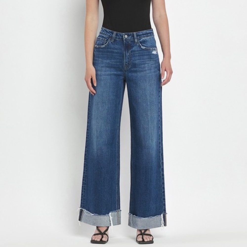 Constance Cuffed Wide Leg Jean